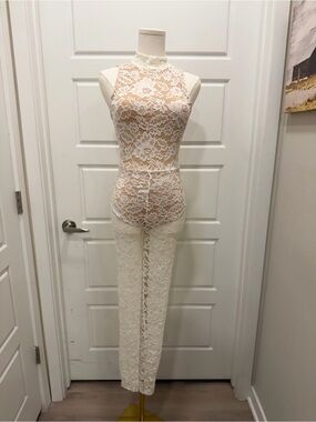 AKIRA Jumpsuit with Nude Lining